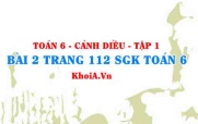 Bài 2 trang 112 SGK Toán 6 tập 1 Cánh Diều